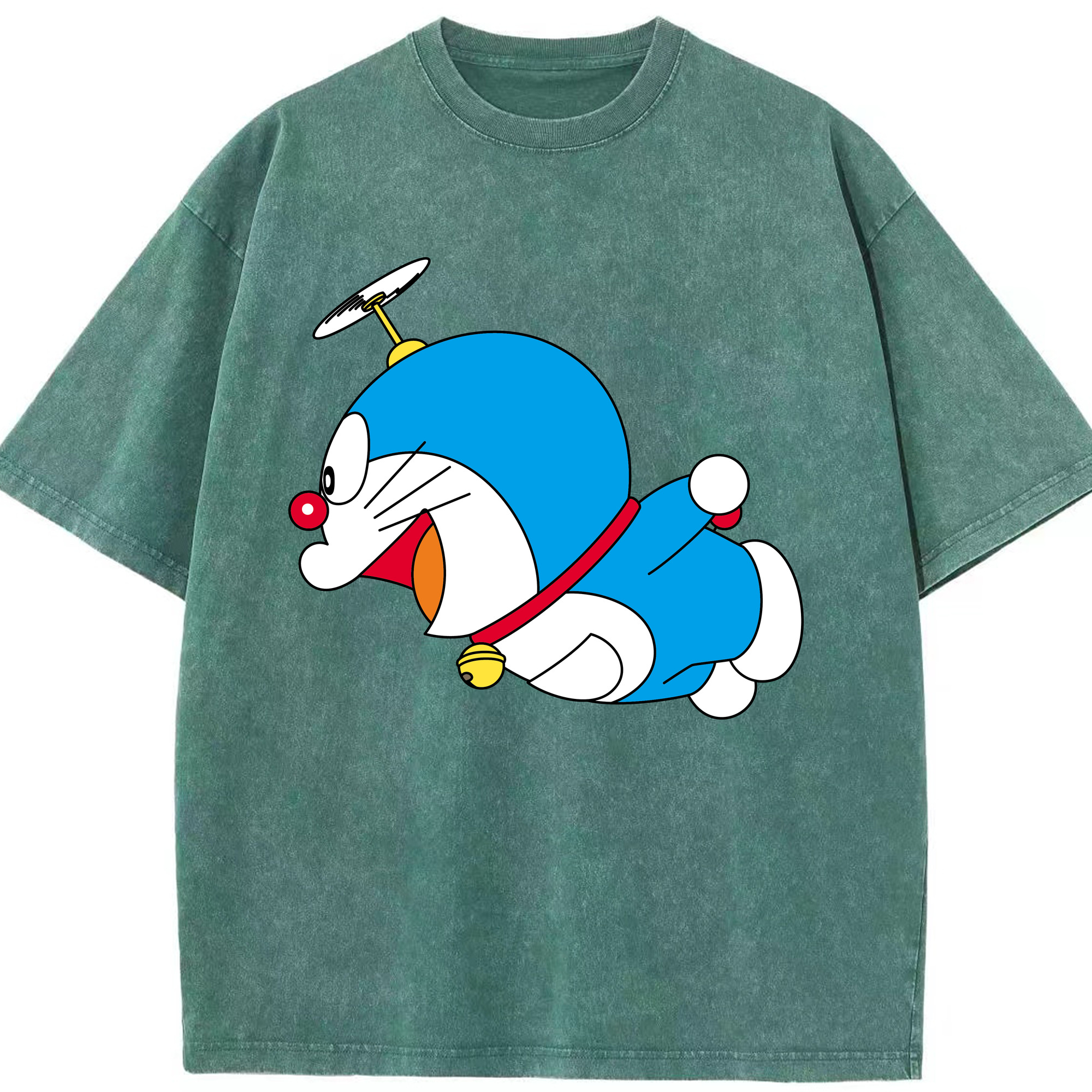 （画像用） ドラえもん Doraemon 綿100% ヴィンテージ風 半袖Tシャツ（フロントプリント）